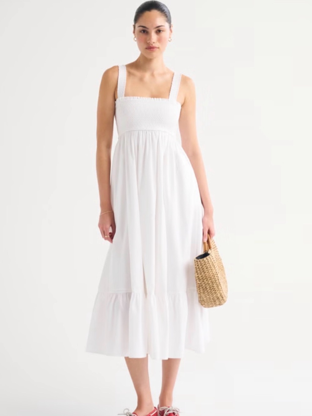 A&F Sydney Smocked Convertible Midi Dress